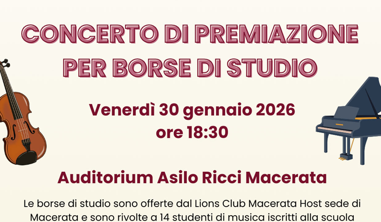 Concerto di premiazione per borse di studio
